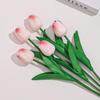 Tulipas PU Simuladas, Flores Artificiais Realistas Simuladas, Buquês de Casamento Transfronteiriços, Sensação Caseira, Hidratante, Gipsofila Atacado