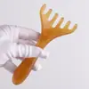 Cabeza de peine de masaje imitación asta de resina cinco garras peine de meridianos piel del cabello meridiano tendón masajeador raspador