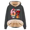 Sudadera con Capucha y Cordón de Manga Larga Holgada Casual de Gran Tamaño para Otoño e Invierno, Composito de Imitación de Algodón, Lana de Cordero, Hombro Caído