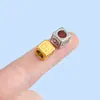 Cuentas de número de acero inoxidable, cuentas espaciadoras cuadradas que no se decoloran, cuentas sueltas para accesorios y materiales de joyería DIY
