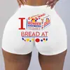 D9817 Amazon Caliente Europeo y Americano Mujeres Sexy Mujeres Pantalones Cortos Ajustados Pantalones Cortos Estampados Pantalones de Yoga