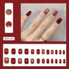 Doce e gentil branco doce menina Nail Art Nail Patch Terminado Advanced Sense Fake Nail Removível Wearable