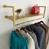 Arara de Roupas de Ferro Expositores para Loja de Roupas Prateleira de Roupas de Parede Cabideiro de Parede Cabide de Parede Cabide Lateral