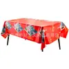 Decorações de Festa de Festival Configuração de Mesa Toalha de Mesa Plástica Descartável à Prova d'Água Sacos para Embrulho de Presente Serpentinas de Papel Bandeiras Cauda de Andorinha
