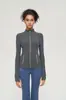 Fábrica de origen Define chaqueta de yoga con el mismo diseño con cuello alto, transpirable, de secado rápido, ajuste ceñido, ropa deportiva atlética para fitness