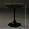 Mesa Redonda Blanca para Uso Doméstico, Mesa de Comedor Sencilla, Mesa y Sillas para Cafetería, Mesa para Reuniones y Recepciones, Mesa Redonda Pequeña de Comedor Tulipán Comercial