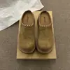 Medias Pantuflas Cerradas de Punta Gruesa Retro para Mujer, Nuevo Estilo Primavera 2026, Slip-On con Cordones, Pantuflas Estilo Birkenstock