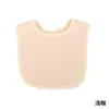 Babero de gasa de algodón puro en forma de U para bebé, babero de tejido crepé 100% algodón grado A, babero anti-escupitajo para recién nacidos