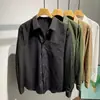 Camisa vintage de textura para primavera, otoño y verano, con cuello, casual y versátil, adecuada para usar sola, camisa de manga larga, chaqueta ligera para hombre