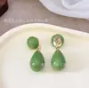 Brincos Retro Gotas d'Água Estilo Hong Kong, Presilhas para Orelhas Não Furadas, Brincos de Nicho de Alta Qualidade para Mulheres, Presilhas de Mosquito