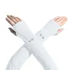Nuevas Mangas de Hielo para Protección Solar Idn Mangas de Protección Solar de Verano Mangas de Seda de Hielo Mangas Extendidas para Mano para Ciclismo al Aire Libre Protección UV