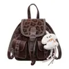 Mochila de gran capacidad para mujer, bolso nuevo con estampado de leopardo, bolso cruzado retro coreano, bolso de hombro, bolso de alta gama para el día a día
