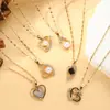 Collar de Moda Transfronterizo Europeo y Americano Nuevo con Colgante de Corazón de Cobre y Diamante, Versátil para el Trabajo Diario, Sensación de Alta Gama, Venta al por Mayor de Fábrica en Stock