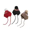 Chapéu Fair Isle para Mulheres, Outono e Inverno Espessado com Lã Sintética, Proteção Quente para Orelhas, Afina o Rosto, Pequeno Gorro de Lã à Prova de Frio, Chapéu Trapper