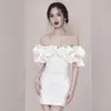 Design Sense 2020 Nuevo Estilo Marca de Moda Tailandesa Sexy Vestido Ajustado de Hombros Descubiertos Elegante Vestido de Fiesta
