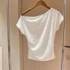 Pijama de Dos Piezas para Mujer Miss Bunny Estilo Deseo Puro, Hombros Descubiertos, Manga Corta, Estampado de Dibujos Animados de Verano, Pantalón Largo, Conjunto para Casa, Se Puede Usar Afuera