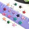 1 Pingente Estrela de Cinco Pontas Esmaltado Colorido com Gotejamento de Óleo em Aço Inoxidável, Galvanoplastia a Vácuo, Lado Duplo, Acessórios para Joias DIY