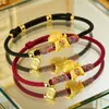 Hazte Rico al Instante2026 Año del Zodiaco Caballo de la Suerte Pulsera Trenzada de Hilo Rojo para Pareja Regalo de Año Nuevo