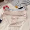 "Pastel de Cereza Dulce" Ropa Interior Antibacteriana 10A de Algodón Puro para Niñas, Tiro Medio, Ajustado a la Cadera, Jacquard, Calzones Transpirables