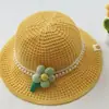 Sombrero de Paja Fresco y Dulce con Adorno de Encaje para Niñas, Primavera y Verano, para Vacaciones en la Costa, Transpirable, Protección Solar UV