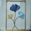 Colgante Decorativo Dorado con Hojas de Hierro Nórdico para Pared de Fondo de Sofá de Sala de Estar Arte Moderno para el Hogar Decoraciones de Pared para Restaurante