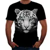 Camiseta de verano 2024 transfronteriza con estampado digital 3D para hombre, camiseta de manga corta