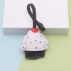 Pingente de bolsa de couro criativo de bolo de sorvete, chaveiro de carro, acessório de carro, ornamento decorativo, estilo doce, em estoque