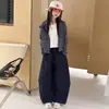 Conjunto de Otoño para Niñas Medianas y Grandes Primavera y Otoño Nueva Ropa Infantil Conjunto de Dos Piezas de Top Rayado Falso y Pantalones Casuales para Niñas