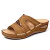 Sandalias de Cuña para Mujer 2020 con Punta Abierta, Suela Gruesa, Talla Grande, Sandalias Bordadas Multicolor, Nuevo Estilo de Comercio Exterior