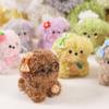 Palo retorcido de lana rizada Tiras de felpa de colores para la raíz del cabello Material DIY Super Grueso y Denso Regalo casero Oso de peluche