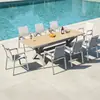 Mesas e cadeiras para pátio externo, mesas e cadeiras de chá ao ar livre, mesas de jantar comerciais de lazer para terraço externo, conjuntos de mesa e cadeira para jardim de villa