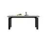 Mesa de jantar em laje de rocha, adequada para apartamentos pequenos, conjunto de mesa e cadeiras de jantar, tema de elefante, design retrô, retangular, moderno e minimalista