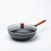 Wok Personalizado Wok Nitrurado con Deflector Wok Antiadherente Sin Recubrimiento Cocina de Inducción Estufa de Gas Wok Universal de Hierro