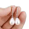 2025 Nuevo Estilo Caliente Pendientes de Moda de Lujo Accesible Ganchos de Oreja Únicos y Exquisitos Pendientes de Perla y Circonita Estilo Ins