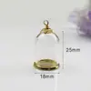 Joias DIY Acessórios Feitos à Mão Pingente com Tampa de Vidro Transparente Garrafa de Vidro Pingente com Base de Renda Fabricante de Pingentes Atacado