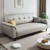 Sala de estar de apartamento pequeno, imóvel para alugar, espaço de escritório, unidade de aluguel multifuncional, sofá-cama amigo de gatos que pode ser dobrado