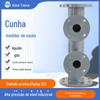 Medidor de vazão em cunha fácil cristalização líquido viscoso com camisa de isolamento a vapor flange duplo medidor de vazão em cunha de pressão