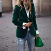 Chaqueta de Traje Elegante de Color Puro, Nueva Moda Otoño e Invierno para Mujer, Transfronteriza Europea y Americana de Amazon 2025