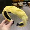 Presilha de cabelo com arco de cabelo torcido, popular na Internet, fada, super fada, temperamento da Coreia do Sul, arco de cabelo doce de aba larga, faixa de cabeça de malha trançada, cabelo de pressão