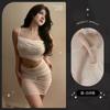 Yi Mengyao Lingerie Sexy de Renda Transparente Justa que Cobre o Quadril Tentação Transparente Fofa Desejo Puro Traje Sexy para Encontro