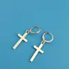 Pendientes de Joyería Versátiles Simples Japoneses y Coreanos Colgante de Cruz Hebilla Redonda Pendientes para Mujer Venta al por Mayor