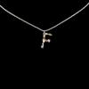Collar de letras femenino europeo y americano ins collar de circonitas de oro de 18k diseño nicho cadena clavicular temperamento simple cadena de suéter