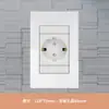 Panel de enchufe e interruptor italiano blanco de vidrio tipo 118 con enchufe de alimentación europeo alemán tipo C USB oculto