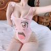 Brisa Noturna de Primavera Estilo Europeu e Americano Lingerie Sexy Comércio Exterior Vazada Roupa de Dormir Peça Única Feminina Sedutor Conjunto de Lingerie de Três Peças