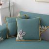 Lindo Cojín de Sofá de Algodón Puro Orejas de Conejo Estilo ins Color Crema Simple Moderno Cuatro Estaciones Antideslizante Funda de Cojín Universal Toalla