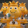 Escultura IP luminosa de PRFV personalizada mascote de grande empresa figura de desenho animado fábrica de origem instalação no local