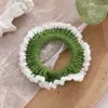 Fofo Celeb da Internet Pequeno Elástico de Cabelo Acessórios de Cabelo Corda de Cabeça de Tricô em Forma de Flor Feito à Mão Feminino Atacado