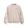 Moletom Hobby Letter Estampa Graffiti Lavado Flor Frita Gola Redonda Primavera e Outono Masculino Solto Vintage Pulôver Roupa Esportiva Tendência