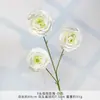 Ramo falso de simulación de color blanco terminado con flores de seda artificial para boda, fila de flores de plástico, arreglo de boda de alta calidad