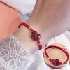 Pulseira de Ano Novo Benmingnian Pulseira de Corda Vermelha de Cinábrio Pulseira de Areia Roxa Natural Corajosa Pulseira Feminina de Corda Vermelha Tecida Joias Artesanais